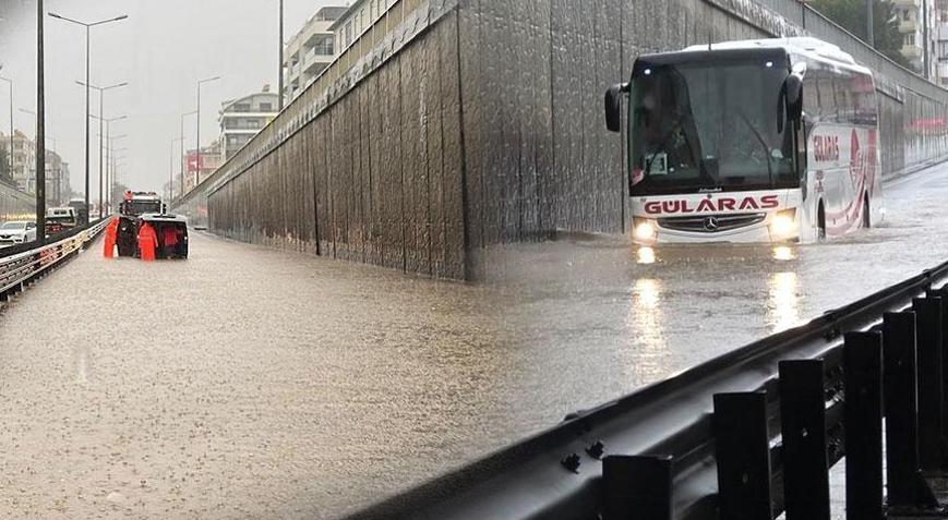 Alanyada zamanla yarış Alt geçitte 8 kişi mahsur kaldı