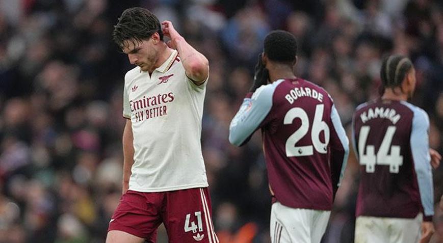 Premier Ligde zirve yangın yeri Arsenale Villa Şoku