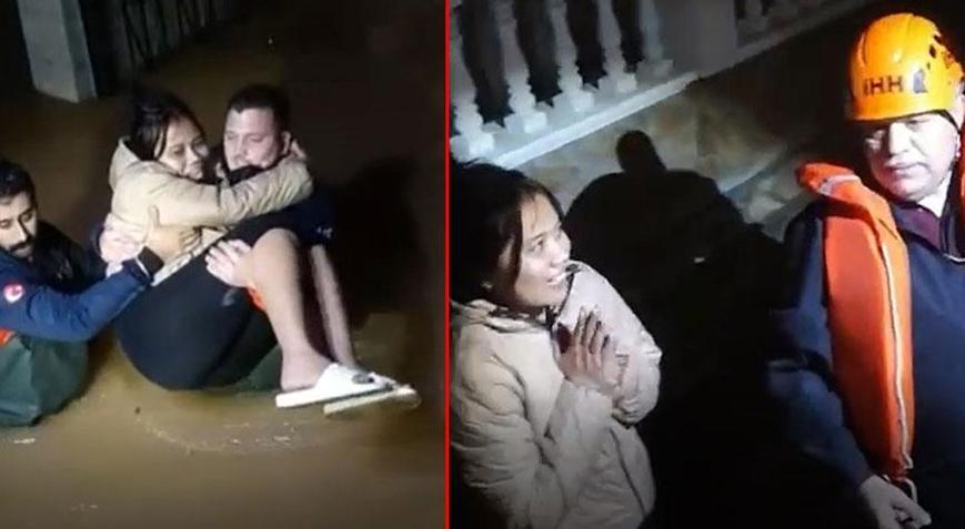 Evi su bastı Mahsur kalan kadını AFAD kurtardı