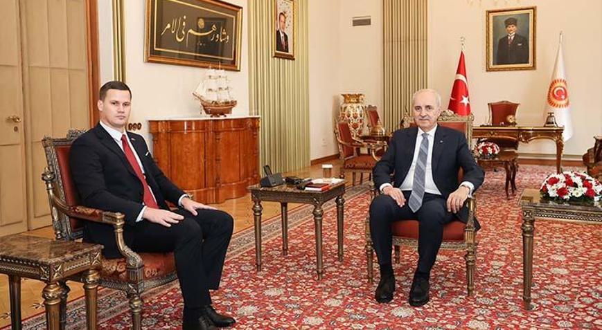TBMM Başkanı Kurtulmuş, Bosna Hersek Tuzla Kantonu Başbakanı Halilagici kabul etti