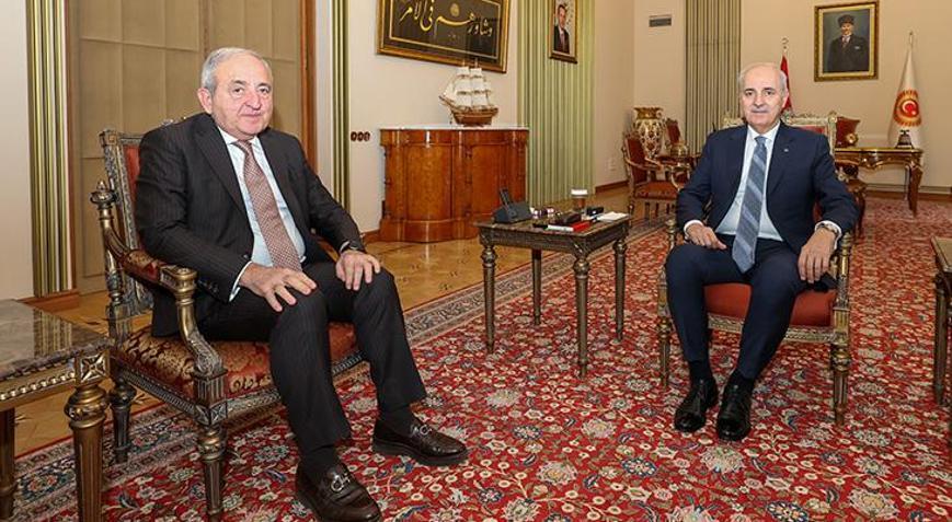 TBMM Başkanı Numan Kurtulmuş, Hajiyev’i kabul etti