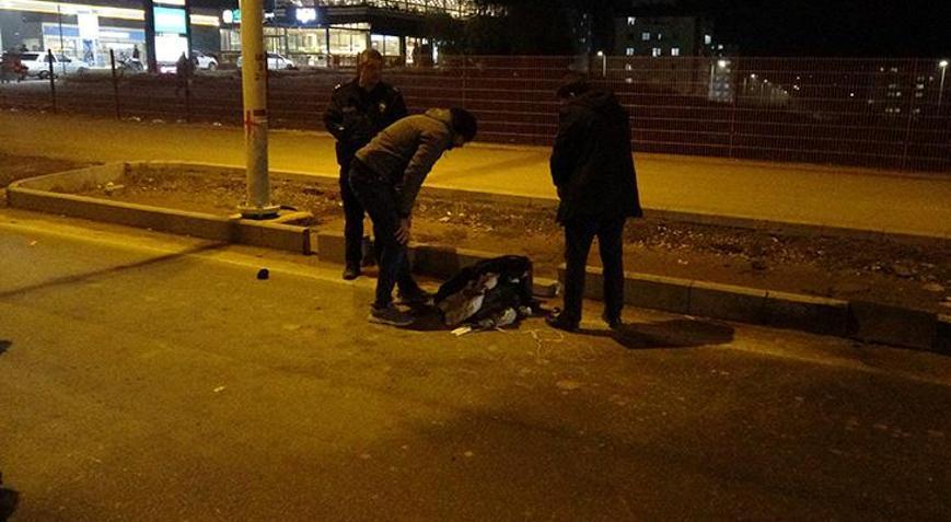 Malatyada şüpheli çanta fünye ile patlatıldı