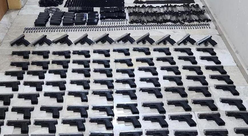 Bagajdan cephanelik çıktı Tam 90 adet ruhsatsız tabanca ele geçirildi