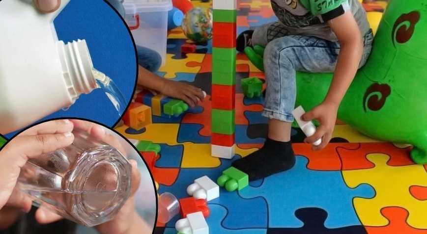 Kreşte skandal olay Çocuklara su yerine çamaşır suyu içirdiler