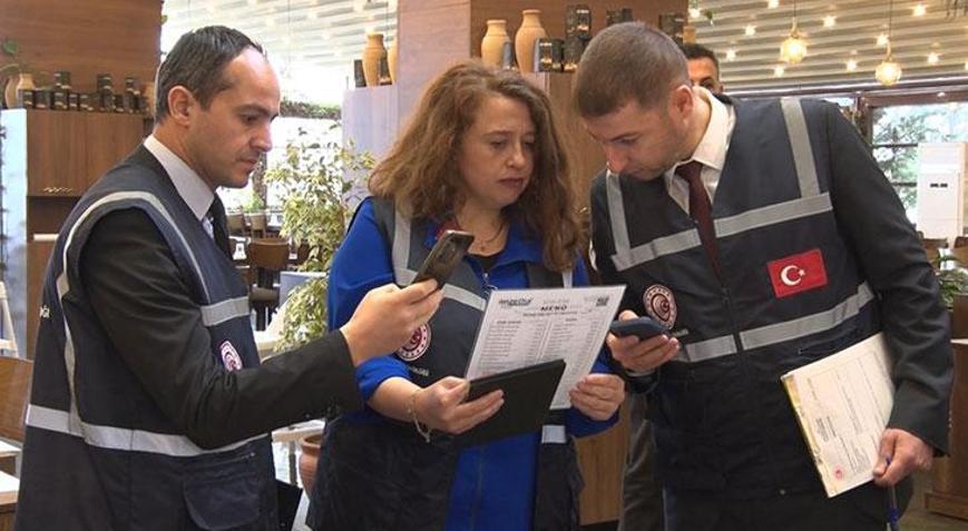 Ticaret Bakanlığı ekipleri kafe ve restoranları denetledi