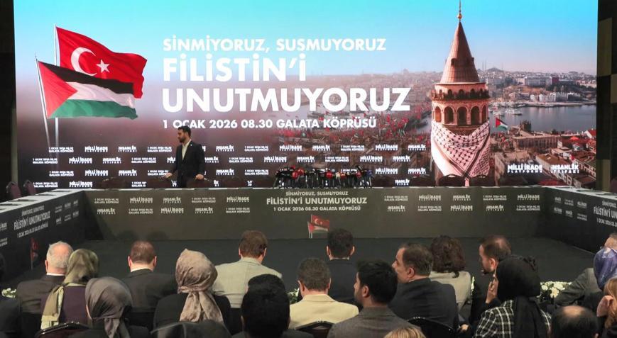 Galata Köprüsünde 1 Ocakta düzenlenecek Filistin eylemi için ortak çağrı