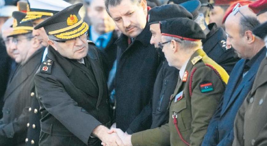 Libya’da cenaze törenine katıldı