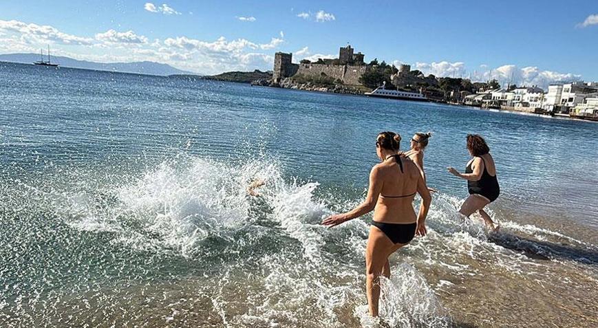 Yeni yılın ilk gününde deniz keyfi