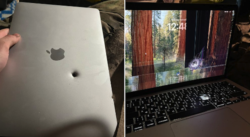 MacBook, topçu mermisi parçasını durdurdu: Ukraynalı askerin hayatını kurtardı