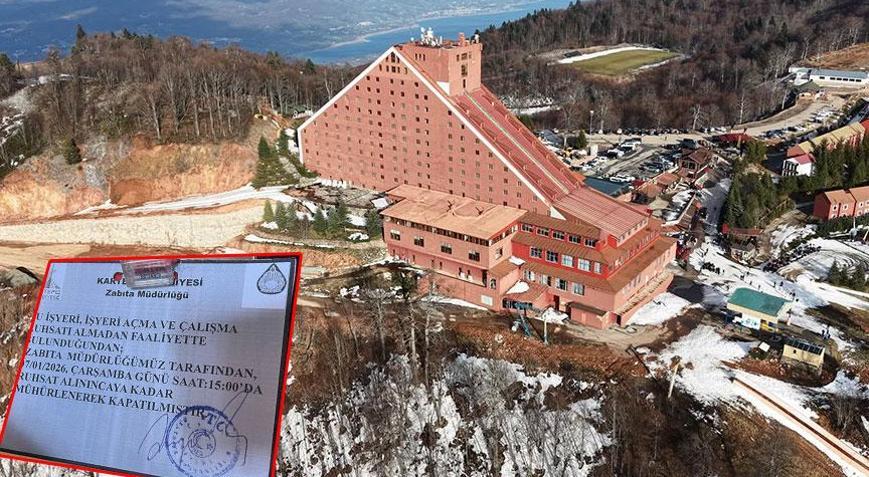 Kartepe’nin zirvesindeki ünlü otel mühürlendi