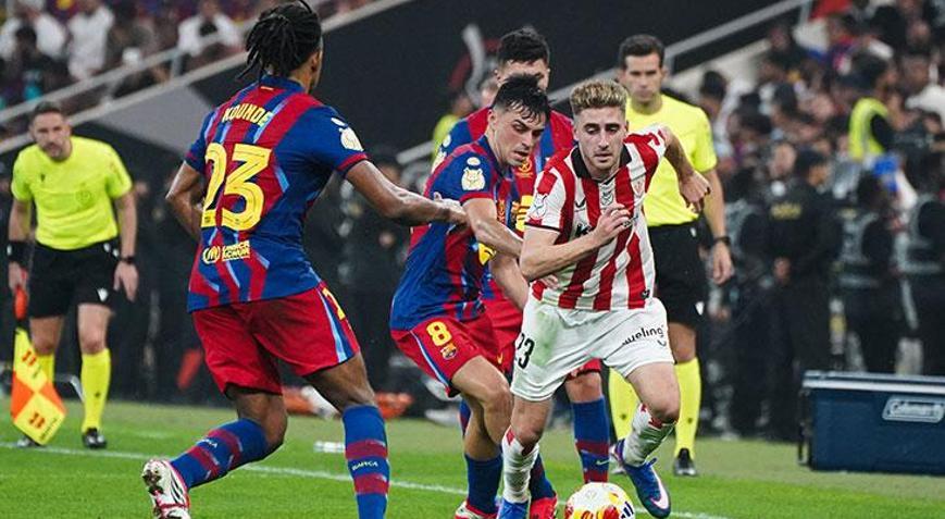 Barcelona 5 golle Süper Kupada finale yükseldi