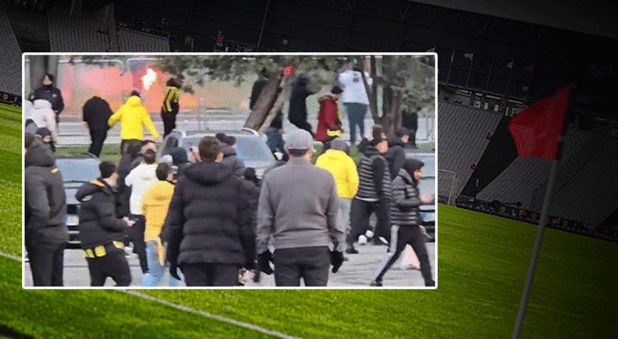 Süper Kupada Galatasaray - Fenerbahçe finali öncesi ortalık karıştı Taraftarlar arasında kavga