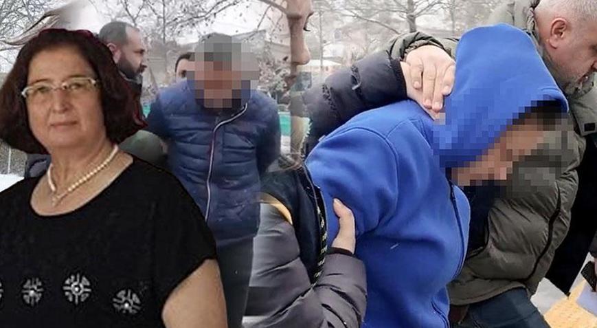Teyzesini öldürüp evi ateşe veren çift adliyeye sevk edildi