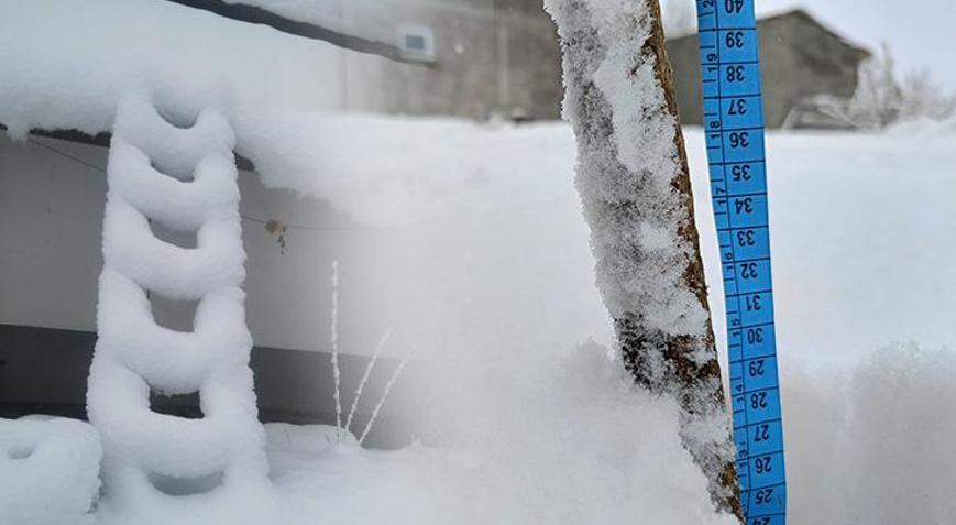 Beyaz esarette son durum Kar kalınlığı 35 santimetreye ulaştı