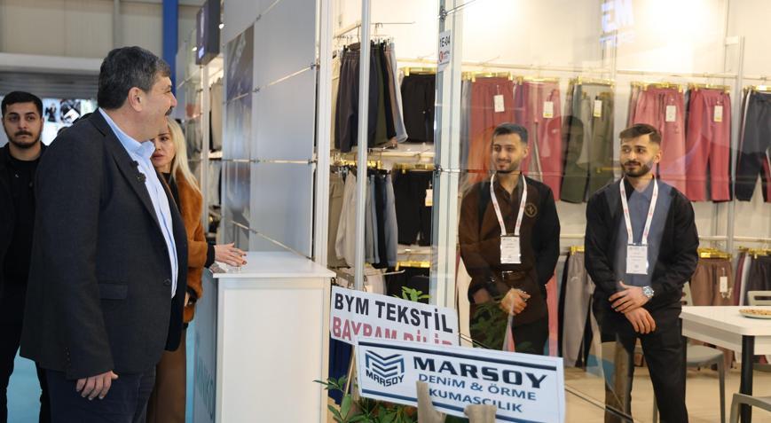Başkan Yıldız, tekstil fuarında sektör paydaşlarıyla görüştü
