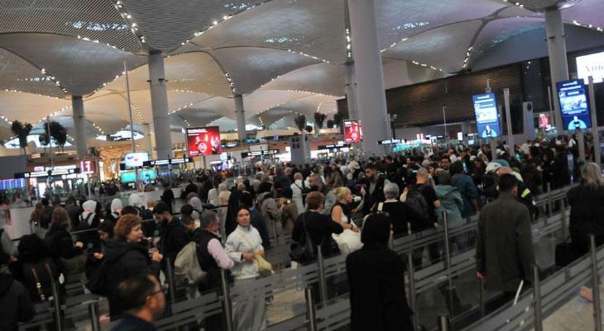 İstanbul Havalimanında yarıyıl tatili yoğunluğu
