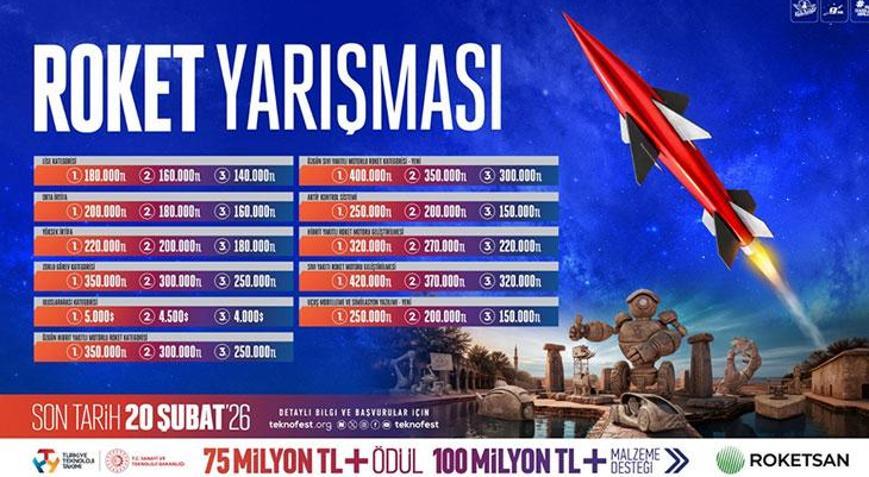 TEKNOFEST 2026 Roket Yarışması, genç yetenekleri bir araya getiriyor