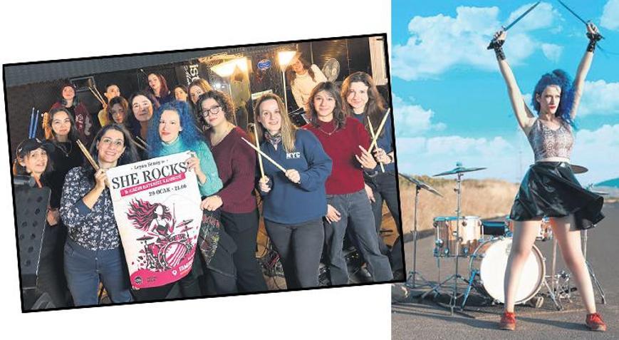 15 kadın baterist aynı sahnede