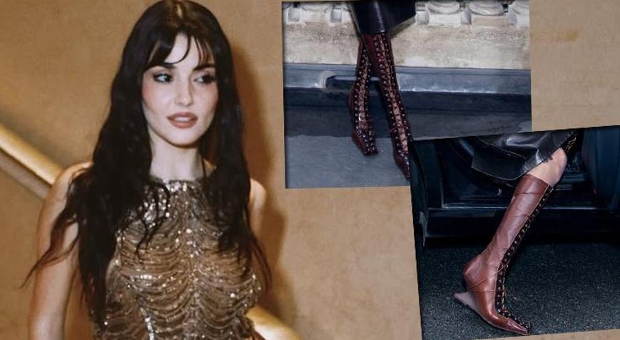 Gören bir daha baktı Hande Erçelin Pariste giydiği çizmeler olay oldu