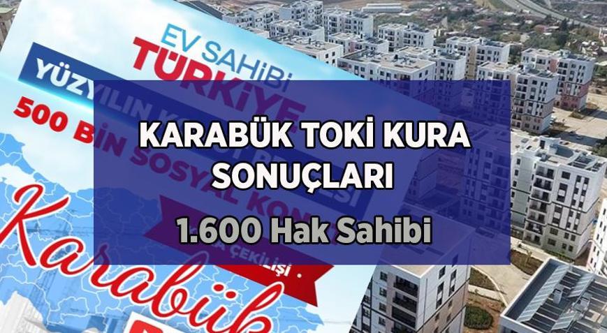 KARABÜK TOKİ KURA SONUÇLARI SORGULAMA: TOKİ Karabük 1.600 konut hak sahibi sorgulama: TOKİ kura sonucu ekranı