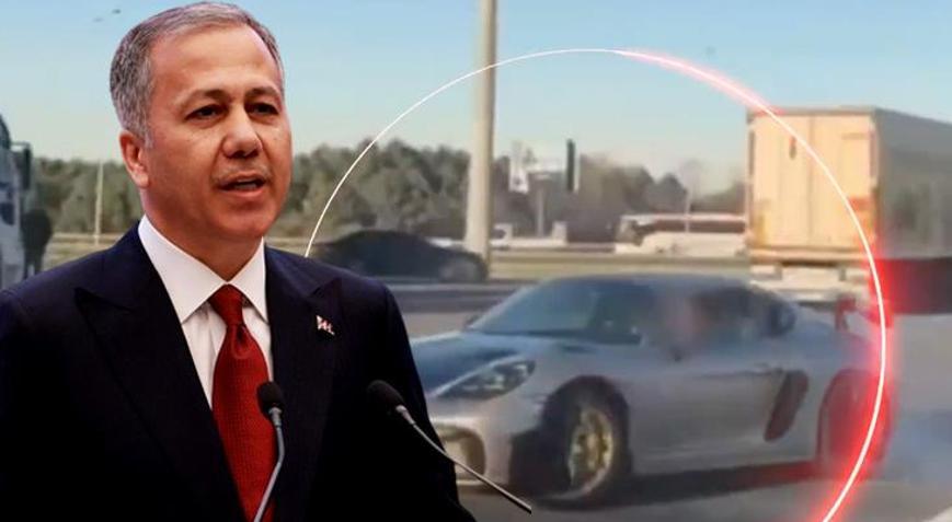 300 kilometrenin üzerinde hız yaparak drift atan sürücü yakalandı