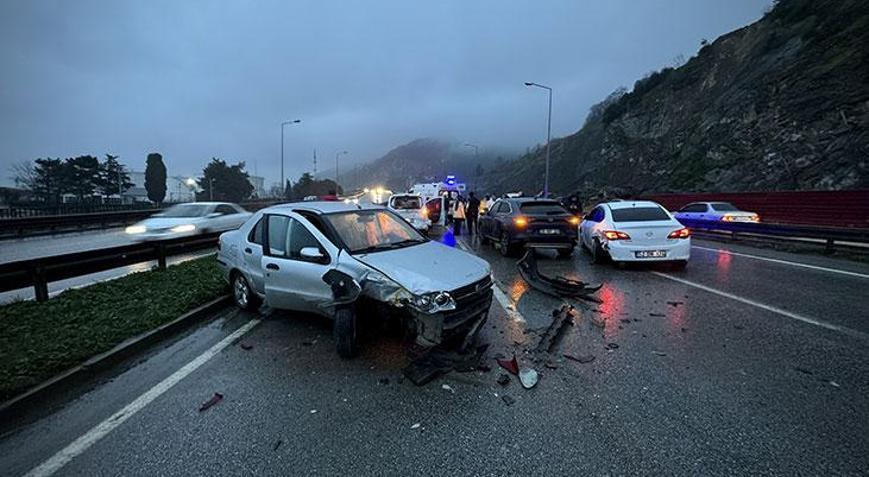 Samsunda 5 otomobilin karıştığı zincirleme kaza