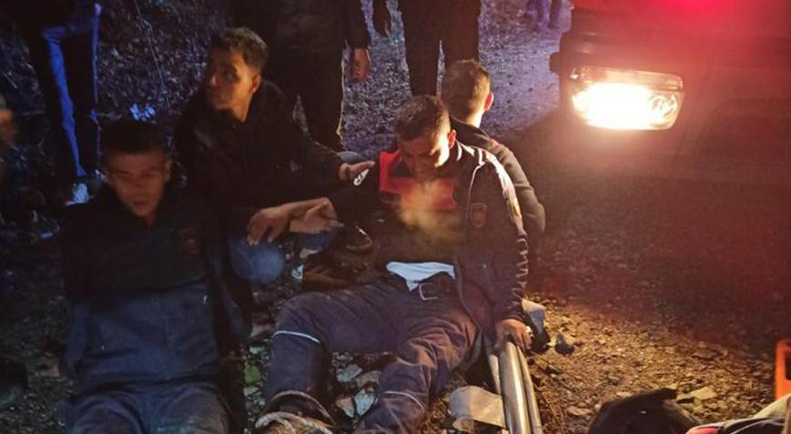 Mucize kurtuluş Heyelanı fark edip kepçeden atladı, 200 metreden uçuruma yuvarlandı