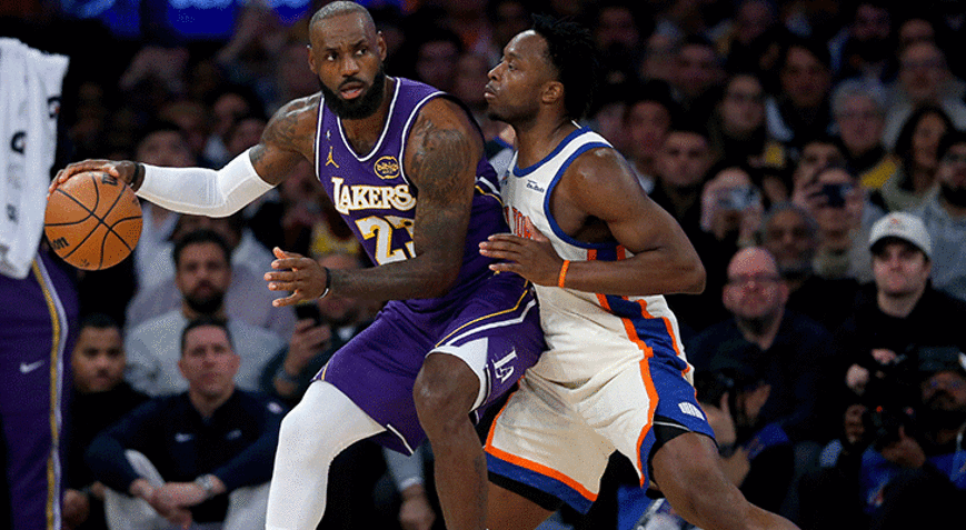 LeBron James ve Luka Doncicin çabası Lakersa yetmedi New York Knicks art arda 6. kez kazandı