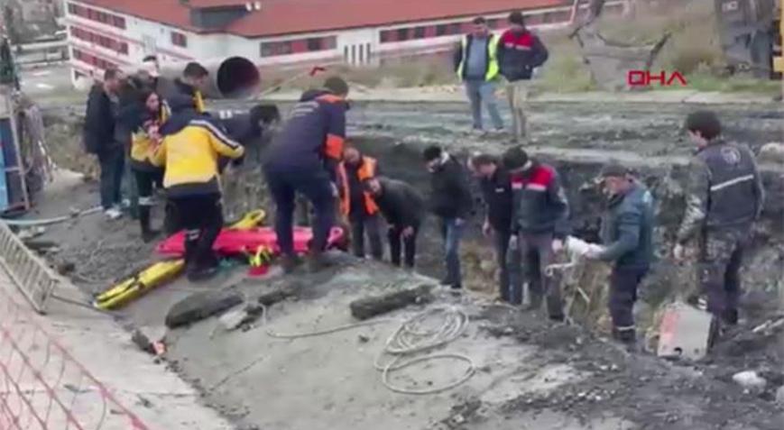 İSKİnin çalışması sırasında 1 işçi çukura düştü