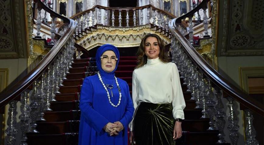 Emine Erdoğan, Ürdün Kraliçesi Rania ile bir araya geldi