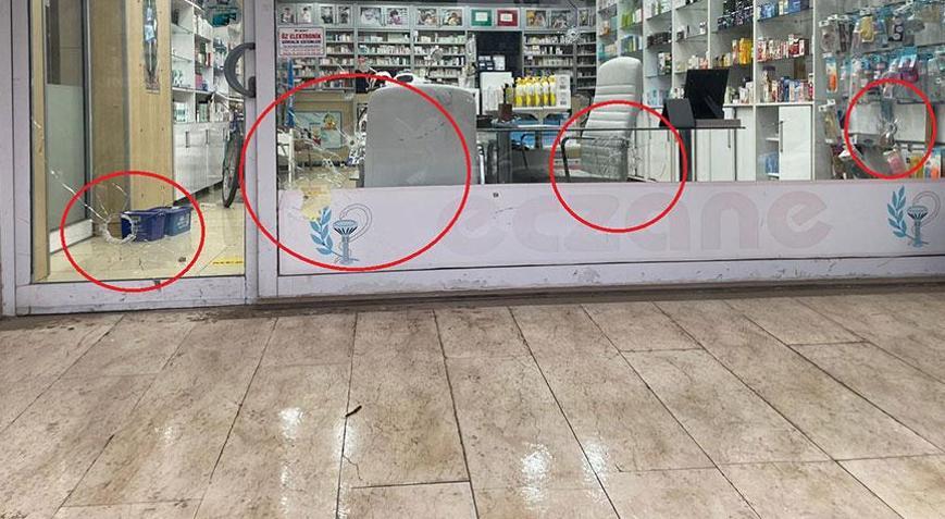 Diyarbakırda eczaneye kurşun yağdırdılar