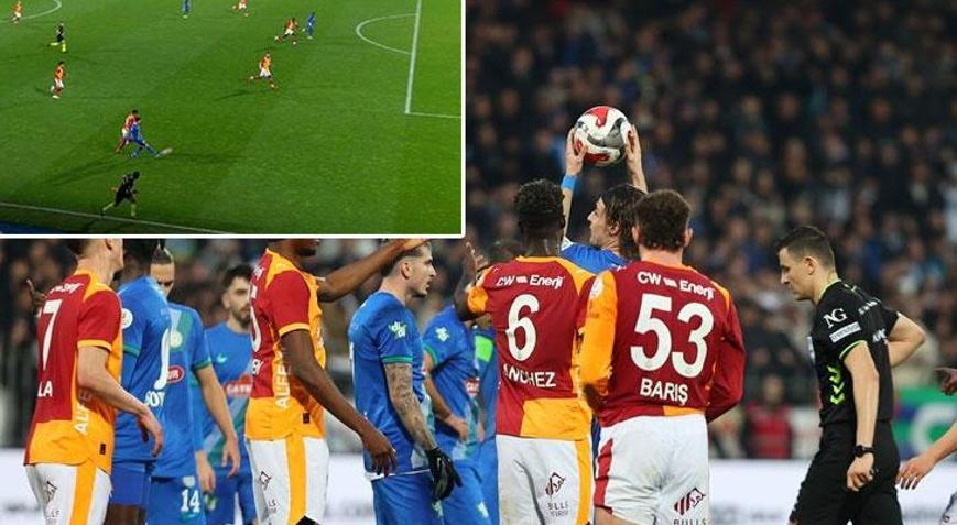 Rizespor-Galatasaray maçına damga vuran pozisyon Gol VARa takıldı