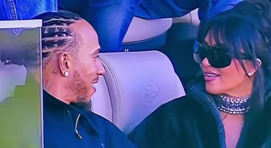 Super Bowla gizli aşıklar damga vurdu Kim Kardashian ve Lewis Hamilton ilk kez birlikte görüntülendi