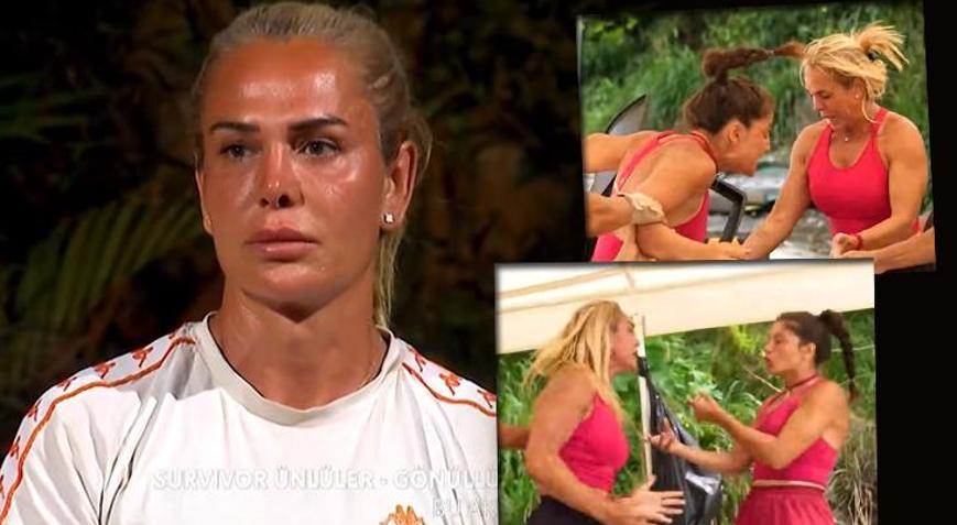 Survivorda büyük kavga Nagihan Karadere ve Seren Ay Çetin birbirine girdi