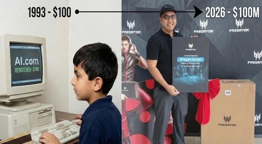 10 yaşında 100 dolara aldığı alan adını, 70 milyon dolara sattı