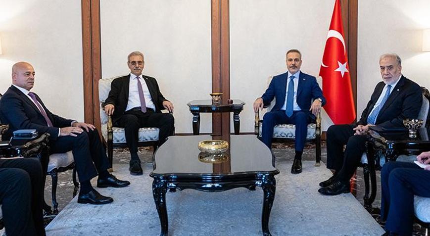 Dışişleri Bakanı Hakan Fidan, Gazze Yönetimi Ulusal Komitesi Başkanı Şaası kabul etti