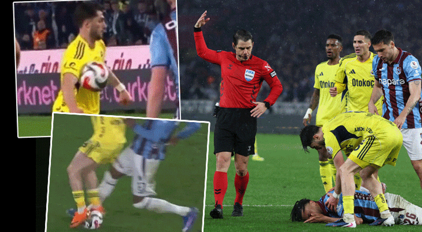 Trabzonspor-Fenerbahçe maçında kritik pozisyon Gol öncesi itiraz geldi