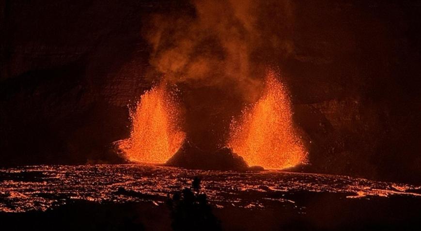 2 yılda 42 patlama Klauea Yanardağında lavlar 300 metreye yükseldi