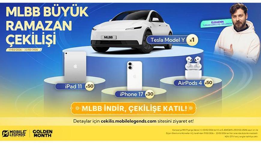Türkiye’nin en büyük oyun çekilişi: Mobile Legends: Bang Bang, Ramazan’da Tesla Model Y, iPhone 17’ler ve daha birçok ödül dağıtıyor