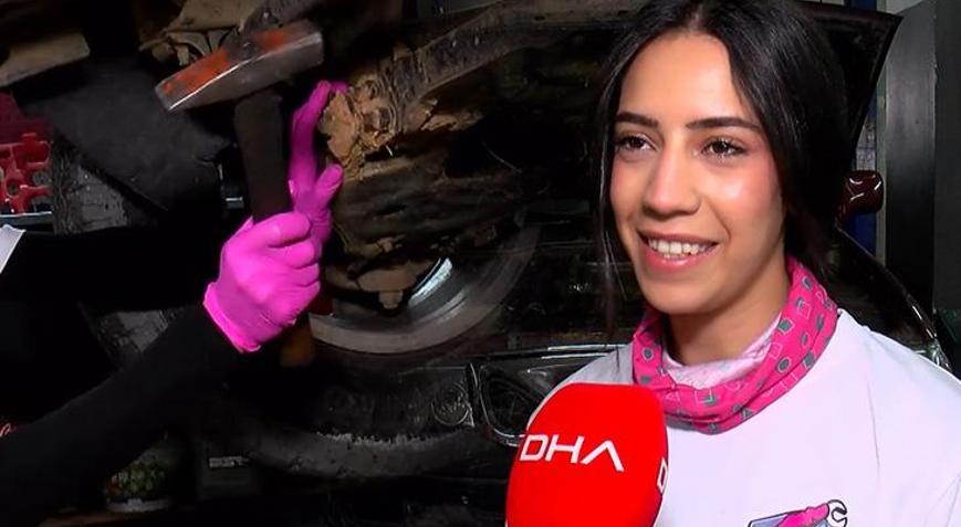 Türkiyedeki ilk ve tek kadın Çıkan sesten arızaya çözüyor