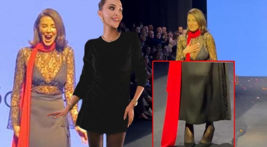 Talihsiz an Özge Ulusoy’un podyumda ayakkabısı fırladı