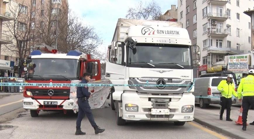 Ankara Cebeci Tren İstasyonu önünde feci kaza: 76 yaşındaki kadın TIR’ın altında kaldı