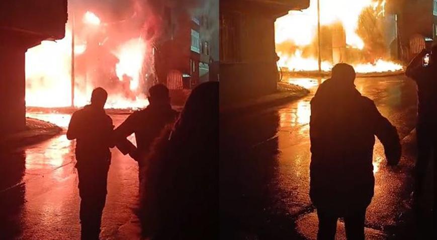 Bağcılarda 4 katlı tekstil fabrikası alev alev yandı