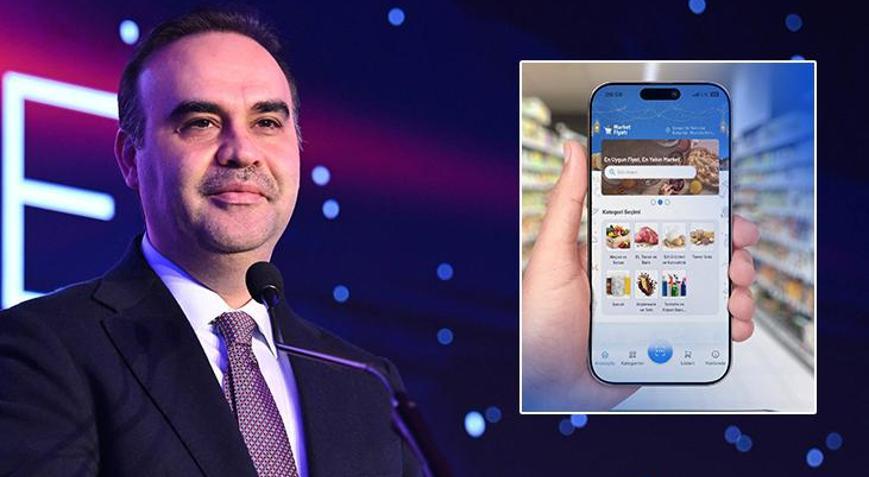 Tüm market fiyatları bu uygulamada Bakan Kacır: Uygulama, ücretsiz olarak indirilebiliyor