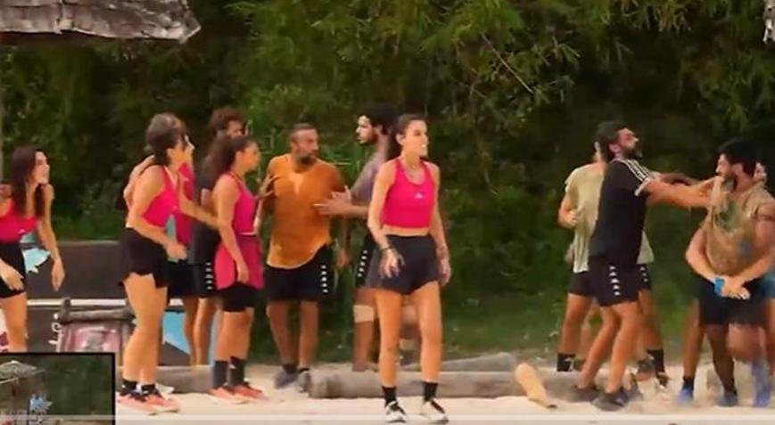Survivorda kavga çıktı Birbirine giren Ramazan ve Sercanı arkadaşları güçlükle ayırdı