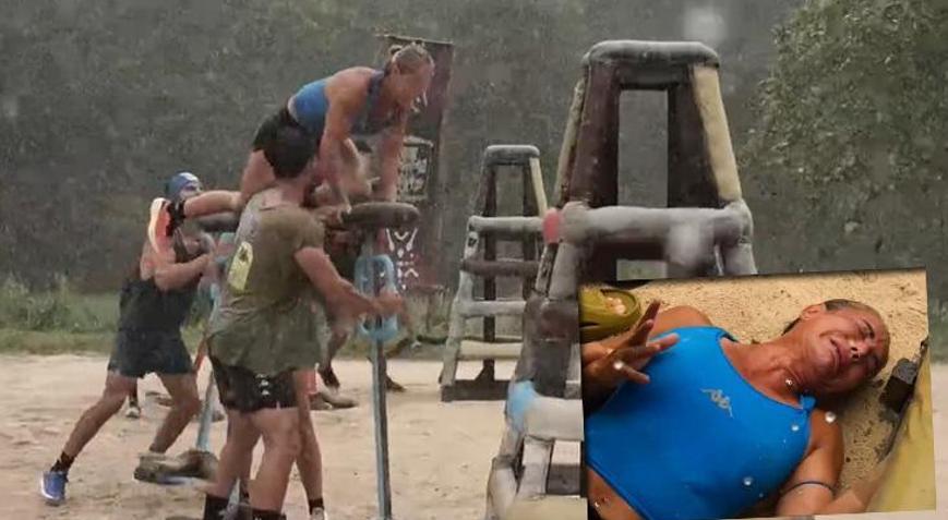 Survivorda şok sakatlık Nagihan Karadere acılar içinde kıvrandı