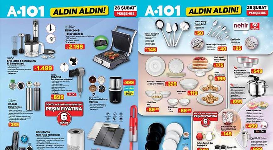 A101 AKTÜEL İNDİRİMLERİ | A101 Aldın Aldın 26 Şubat Perşembe aktüel kataloğunda hangi ürünler satışa çıktı Dijital Termos, Saç Kurutma Makinesi, Akıllı Hava Temizleyici, Erkek Bakım Seti