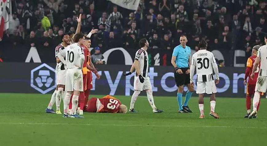 İtalyada Galatasaray maçında Barış Alpere acımasız hareket Maçta kırmızı kart çıktı