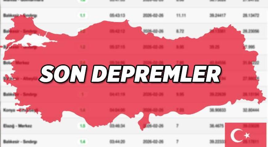SON DEPREMLER || En son nerede, kaç büyüklüğünde deprem oldu 27 Şubat 2026 Son dakika deprem haberleri