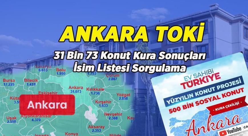 TOKİ ANKARA KURA SONUÇLARI SORGULA E-DEVLET: 31 bin 73 konut Ankara TOKİ hak sahipleri isim listesi: TOKİ Ankara kura sonuçları nasıl, nereden sorgulanır